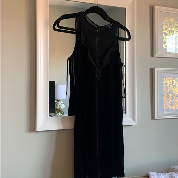 High Neck Velvet Dress - Picture 1 of 3